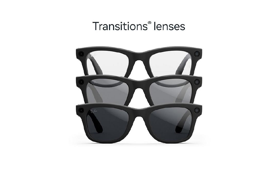 Ray-Ban Meta Glasses Wayfarer (Gen 2) - Matte Black/Clear-Grey Transitions